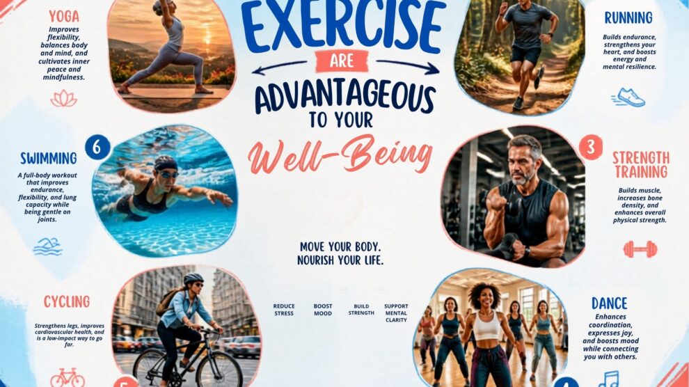 Types of exercise are advantageous to your well-being